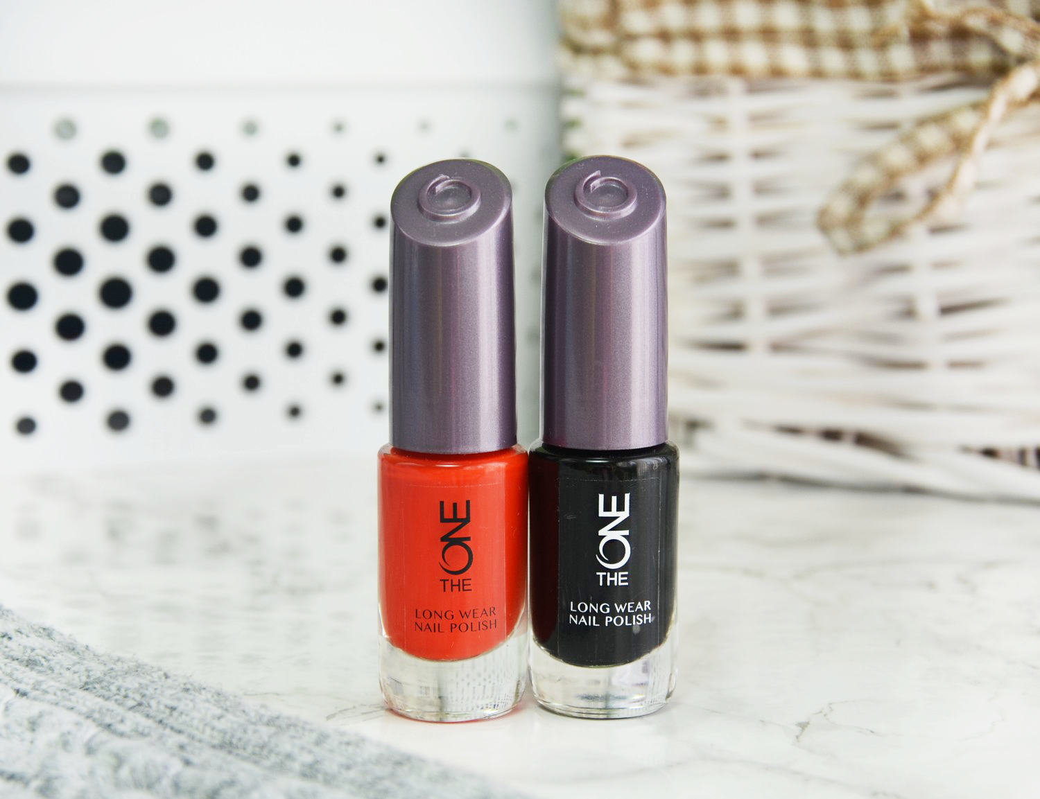 Oriflame The One Long Wear Nail Polish In Orange Spectre And Black Trick Lana Talks