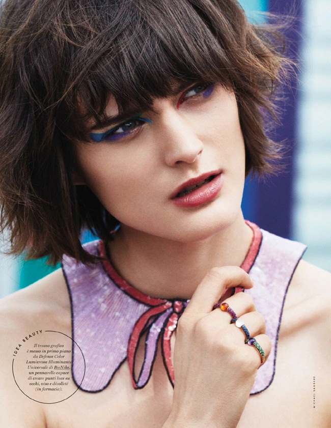 Elle Italia April 2016, Sibui Nazarenko 2016 SS Gucci Paper Doll Transparent Bustier