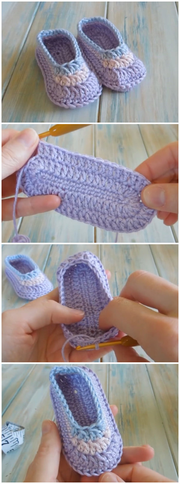 How To Crochet Simple Baby Booties