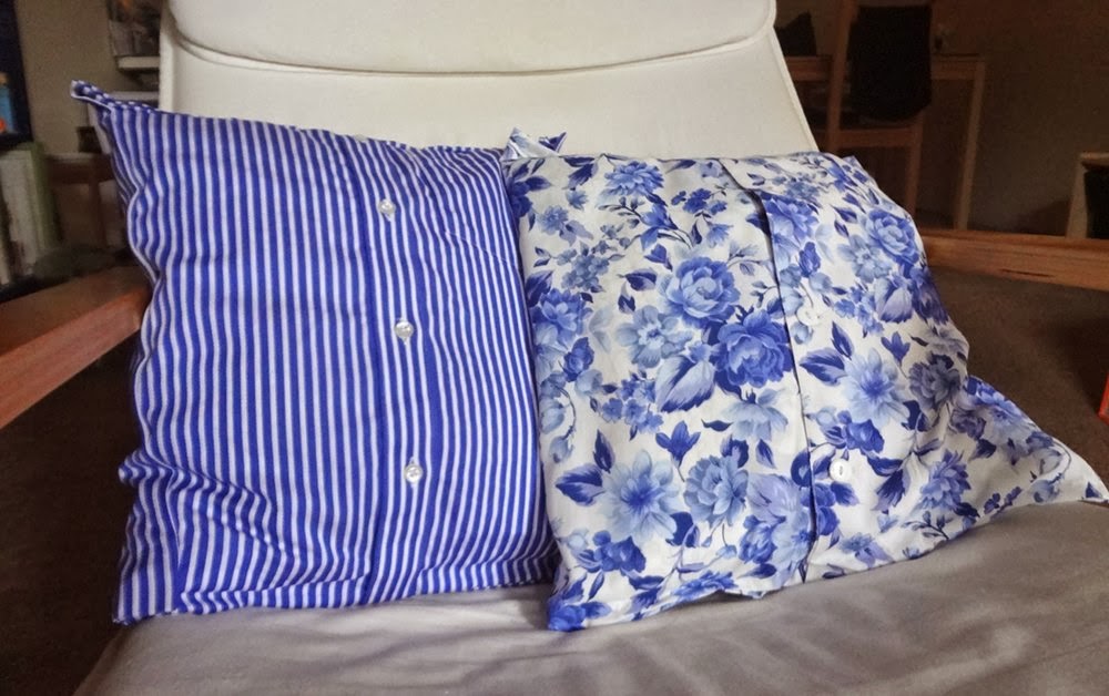 aka Bailey Turning Shirts into Pillow Covers