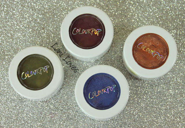 ColourPop Super Shock Shadow - Hustle, Sequin, Kimono and Rebel Swatches & Review