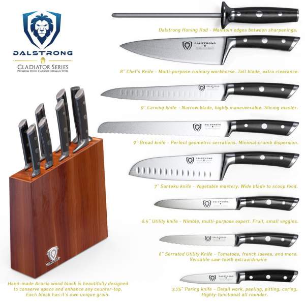 5 Set Merk Pisau Dapur Terbaik Apa Saja Modern Merk Pisau Dapur Terbaik Dalstrong Block Gladiator