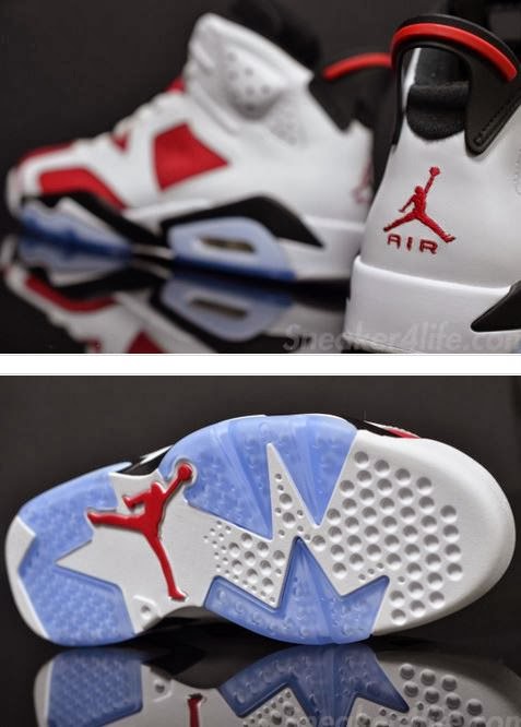 THE SNEAKER ADDICT: 2014 Air Jordan Carmine 6 Retro Sneaker (New Images ...