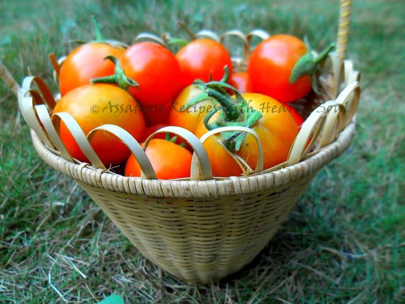 Assamese Recipes Bilahir Tok ( Sweet and sour Assamese style Tomato