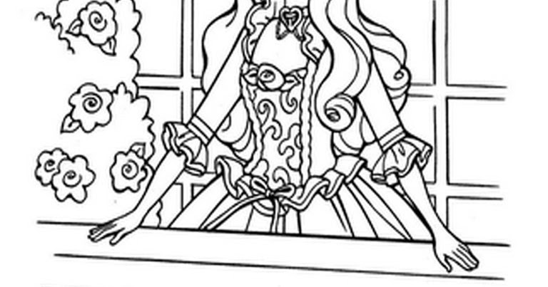 gambar mewarnai istana barbie 