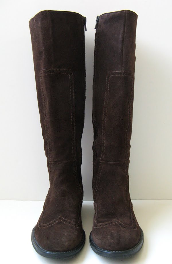 TALL RIDING BOOTS WOMENS SIZE 7 BROWN SUEDE BOOTS 7.5