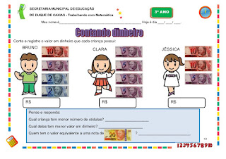 atividades de matematica 3 ano