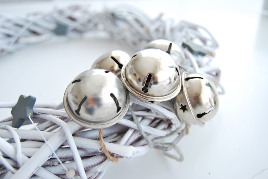 handmade white christmas wreath