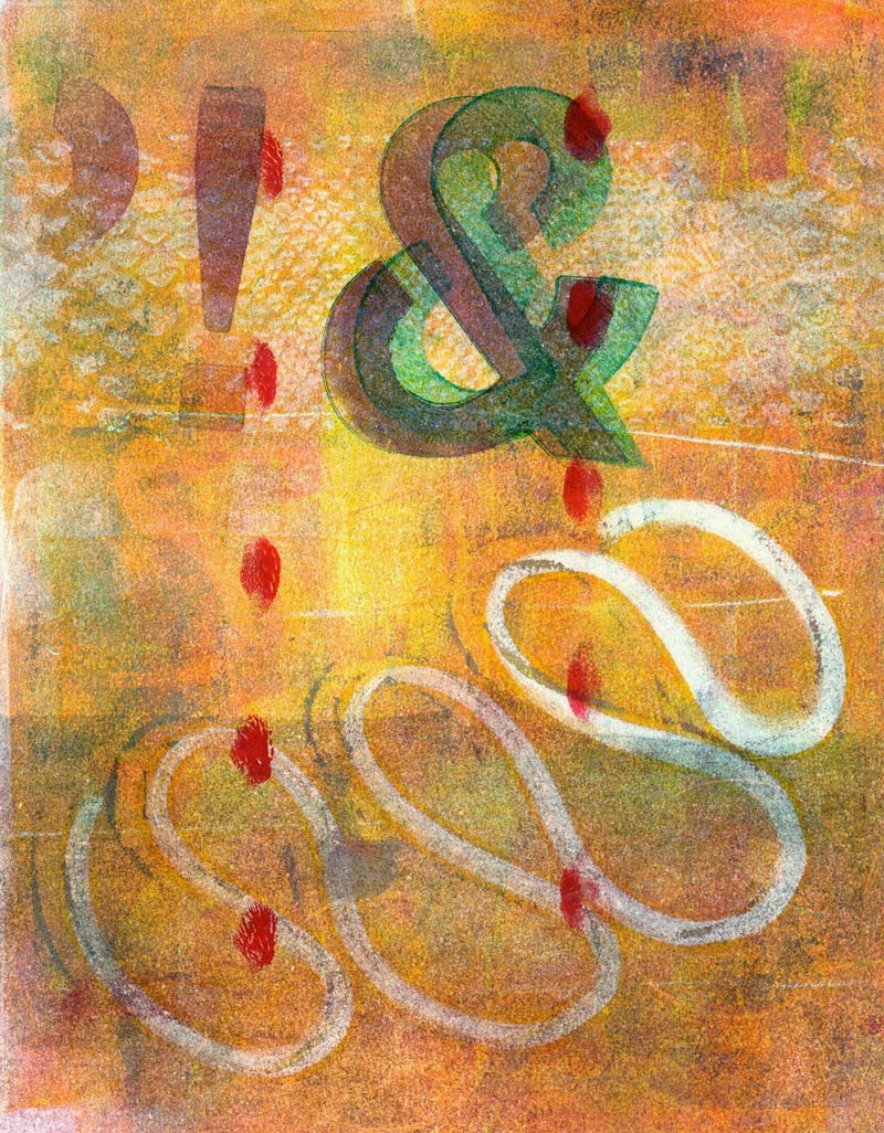 My first prints with a Gelli plate