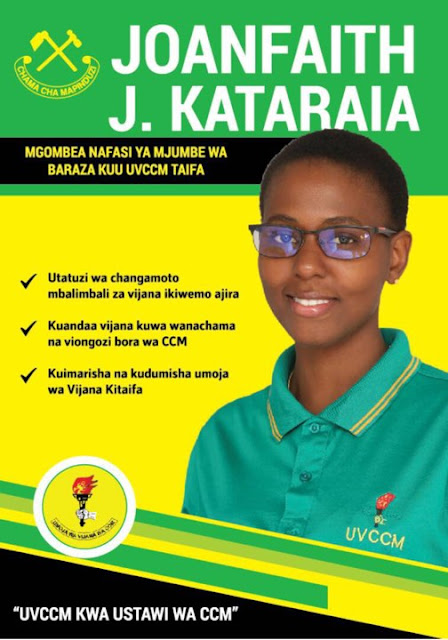 MFAHAMU JOANFAITH J.KATARAIA MGOMBEA NAFASI (UVCCM) TAIFA