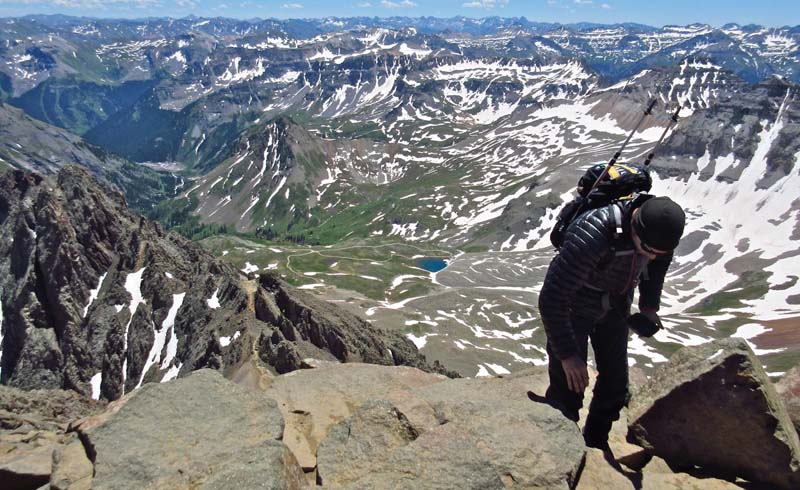 On the summit of Wheeler Peak.