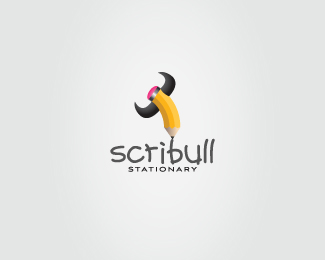 Scribull Stationary Logo  