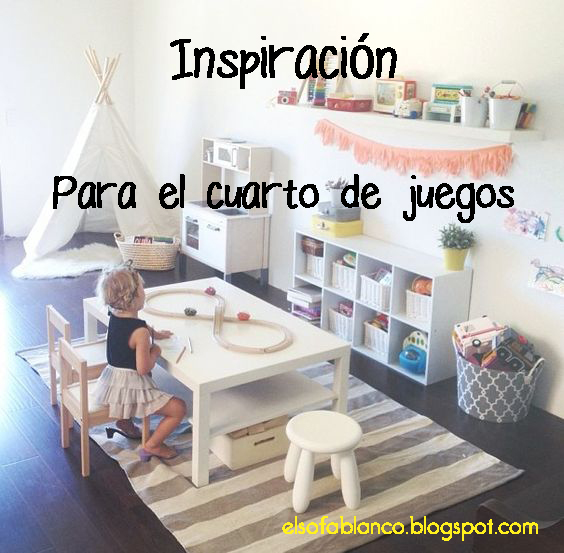 Inspiración cuarto de juegos / el sofá blanco Juegos de cuartos
