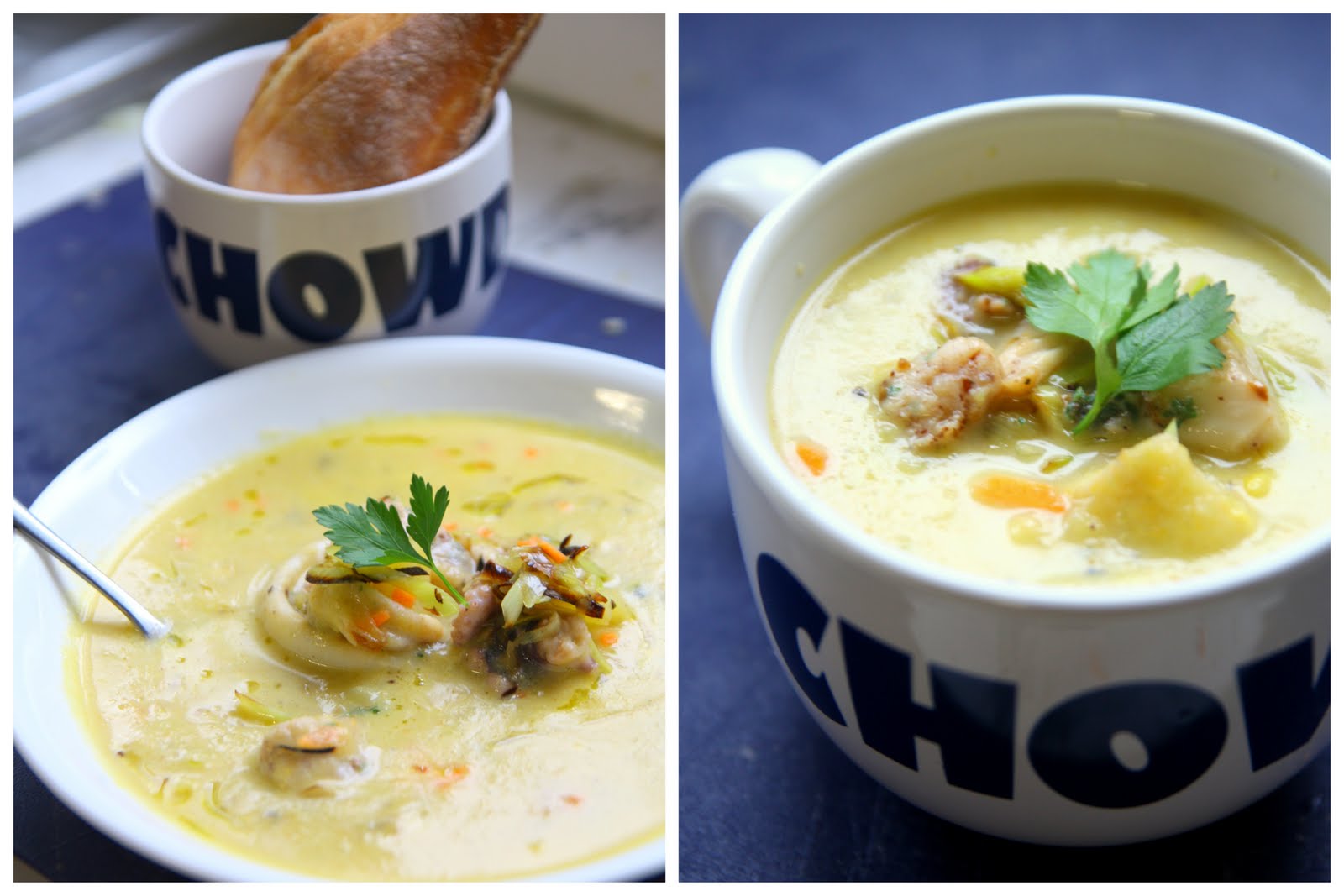 One Wok, One Pot, One Pan Seafood and Leek Chowder!