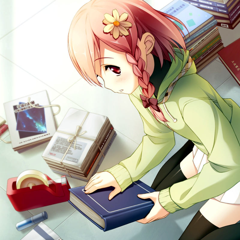 Image result for anime girl reading a book