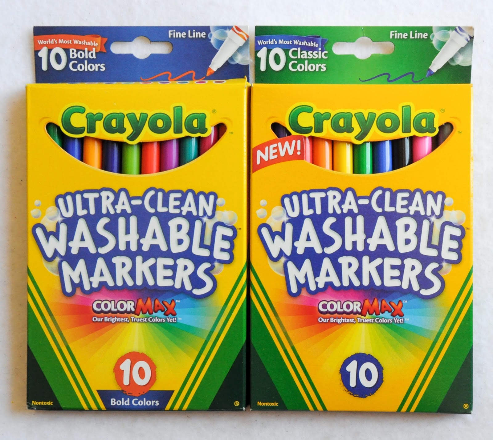 Crayola UltraClean Washable Fine Tip Markers What's Inside the Box Jenny's Crayon Collection