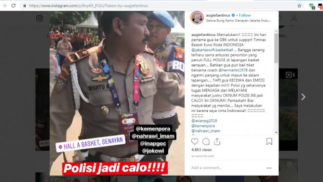 Waduh, Oknum Polisi Terekam Jual Tiket Asian Para Games Waduh, Oknum Polisi Terekam Jual Tiket Asian Para Games