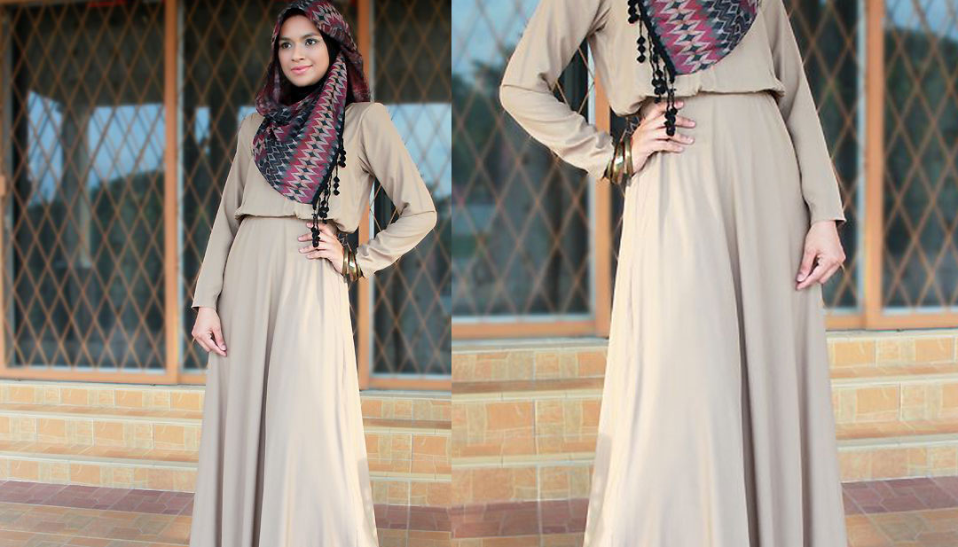gambar gamis pernikahan sederhana