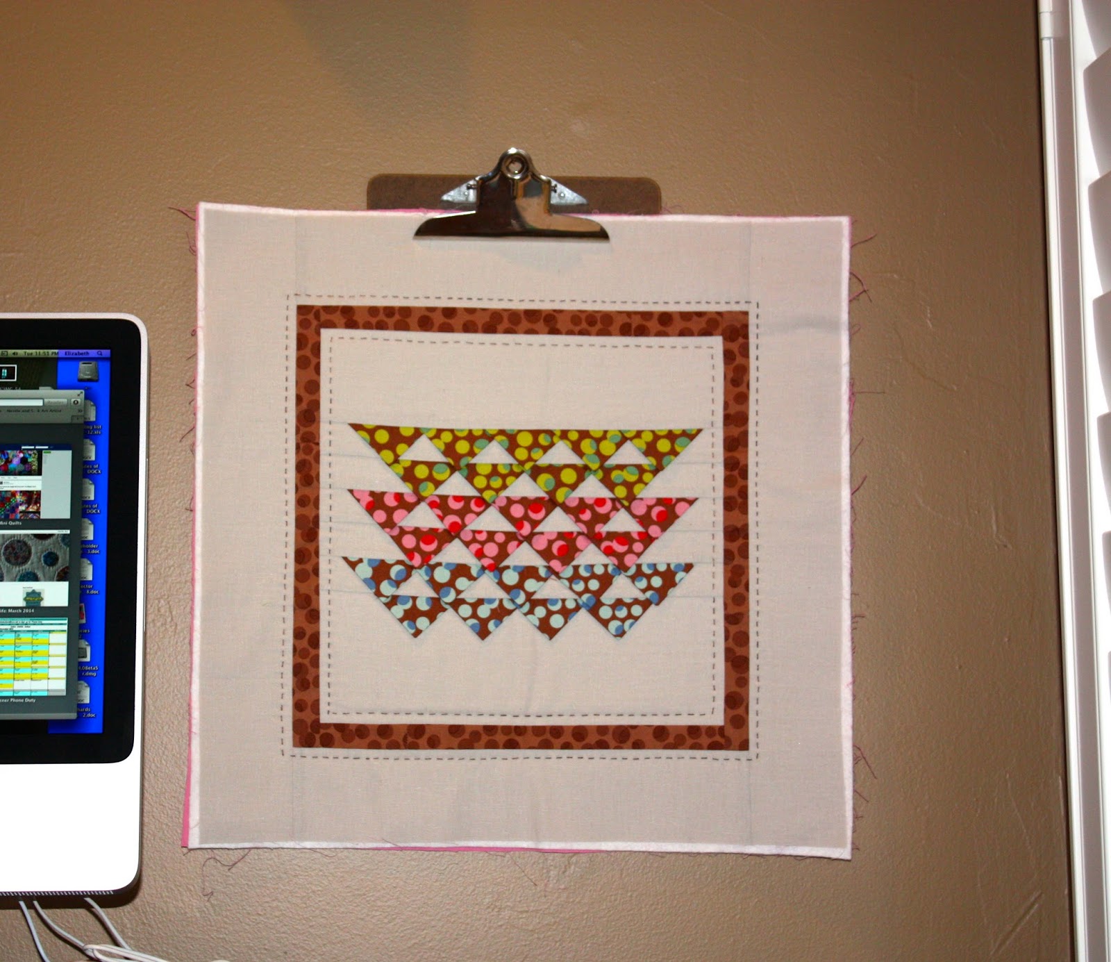 piecefullife mini quilts and clipboards