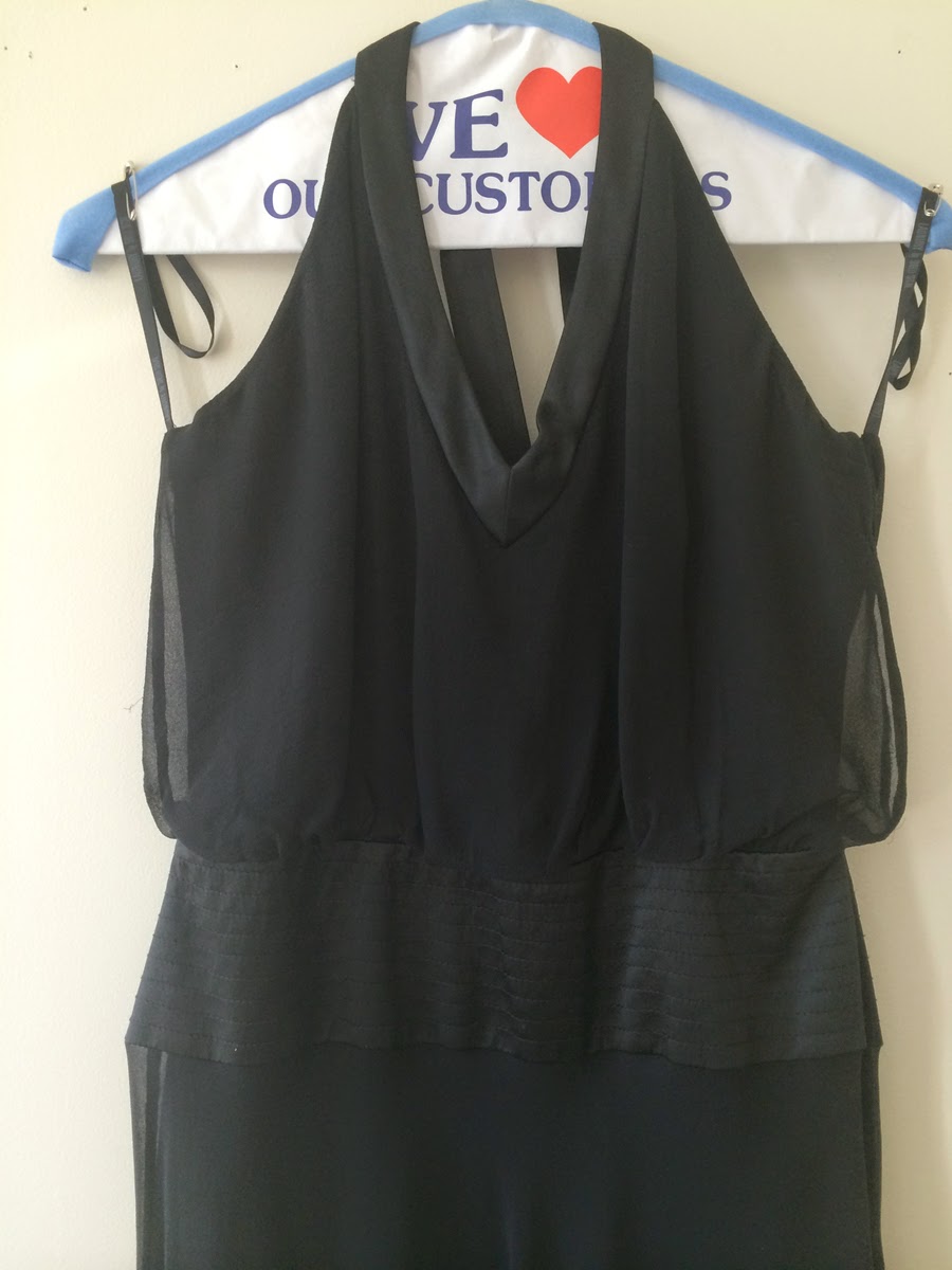 laws of general economy: -sold- Laundry by Shelli Segal, Halter LBD