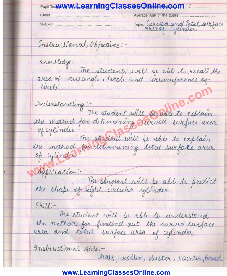 Mathematics Lesson Plan