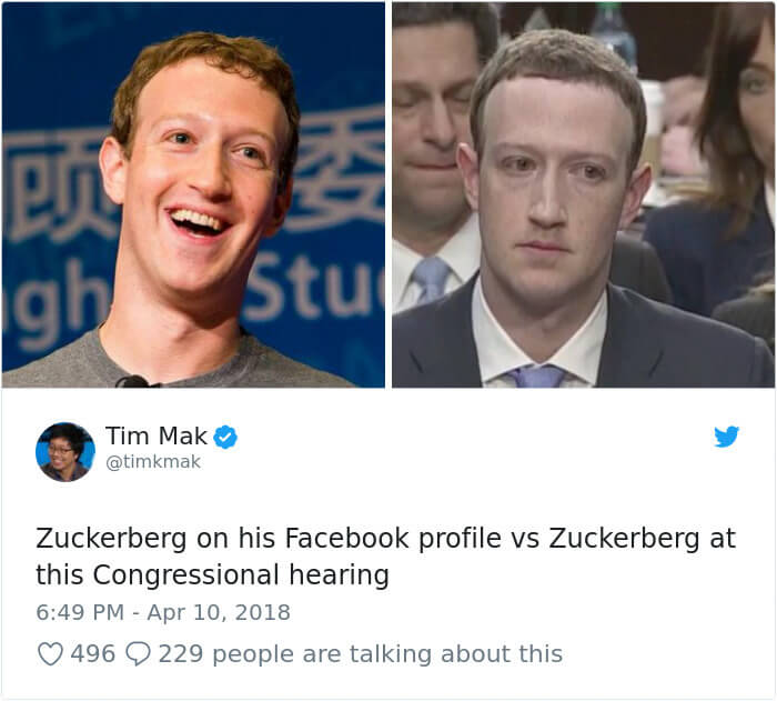 30 Hilarious Tweets Show The World's Reaction To Mark Zuckerberg's Testimony 30 Hilarious Tweets Show The World's Reaction To Mark Zuckerberg's Testimony