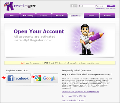 Membuka Akun Hosting untuk Membuat Website Panduan Membuat dan Order Free WebHosting