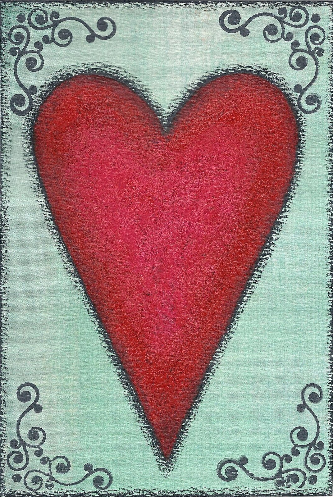 Thrifty Artist: Folk Art Heart