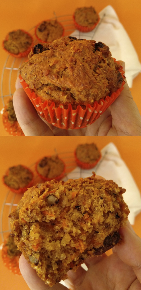 LA COCINERA NOVATA MUFFINS VEGANOS DE PLÁTANO Y ZANAHORIAS