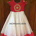 White and Red Checks Kids Frock