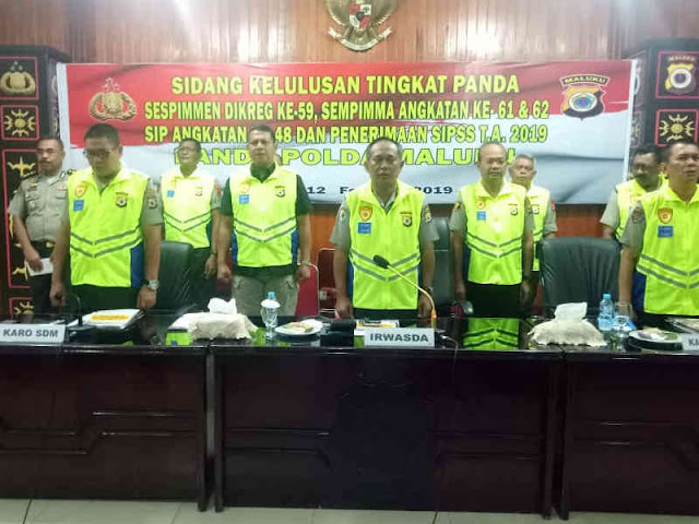 Polda Maluku Gelar Sidang Kelulusan Seleksi Sespimen, Sespima, SIP dan SIPSS Polda Maluku Gelar Sidang Kelulusan Seleksi Sespimen, Sespima, SIP dan SIPSS