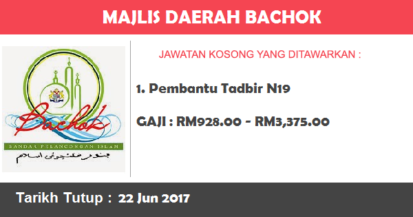 Jawatan Kosong di Majlis Daerah Bachok Jawatan Kosong di Majlis Daerah Bachok