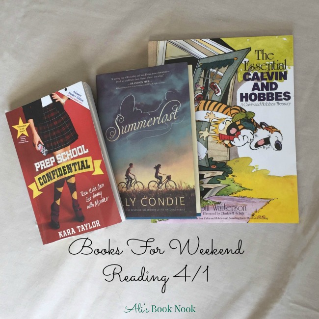 Books for Weekend Reading 4/1 Ali's Book Nook