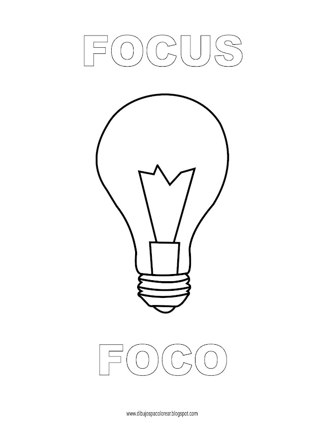 Dibujos Inglés - Español con F: Foco - Focus