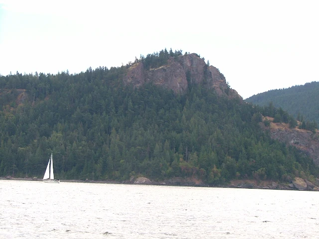 Eagle Cliff on Cypress Island from Rosario Strait in the San Juan Islands