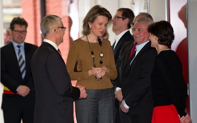Queen Mathilde of Belgium visited the health center "Sint-Oda" in Overpelt,