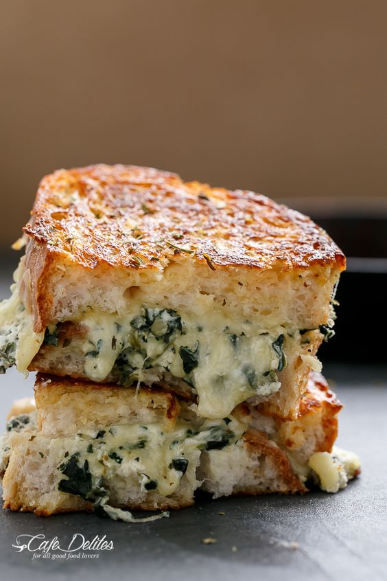 Spinach and Ricotta Grilled Cheese by Cafe Delites The Healthy Cake Recipes