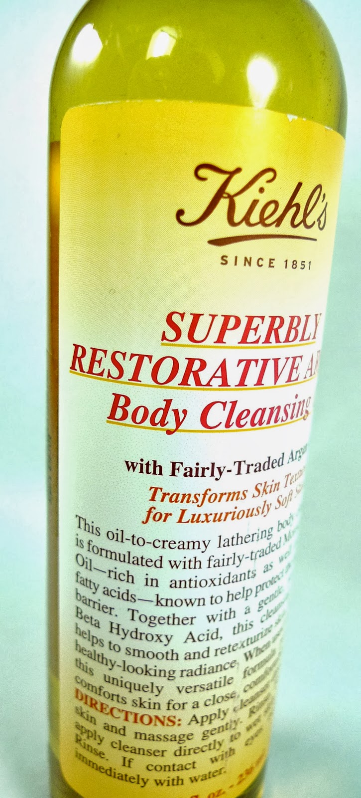 Kiehl's Superbly Restorative Argan Body Cleansing Oil Review
