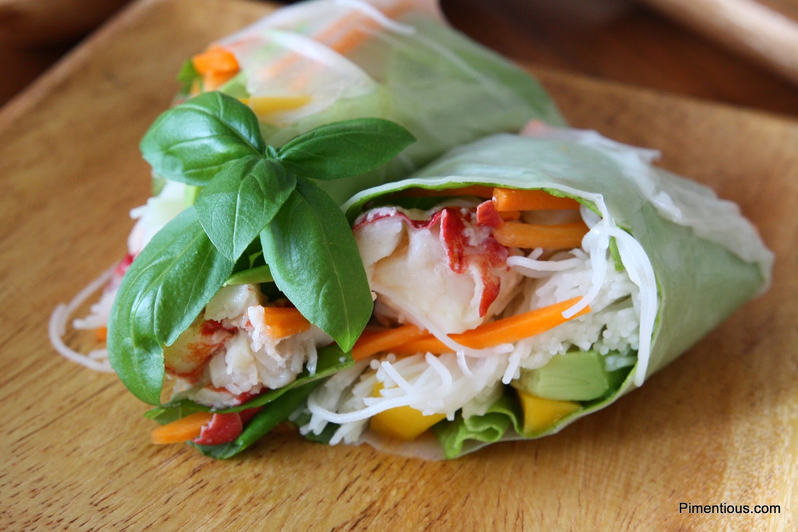 Lobster Spring Rolls | Pimentious