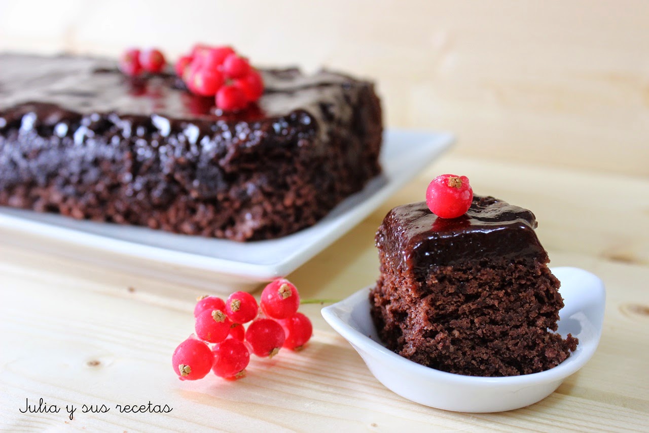 JULIA Y SUS RECETAS Bizcocho de chocolate al microondas, sin gluten