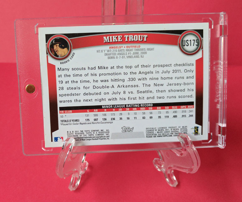 Baseball card breakdown shablam mike trout rookie card
