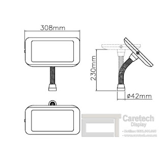 Giá đỡ máy tính bảng samsung tablet ipap trên bàn và treo tường dạng ống Flex TE260-FLEX C%2B%25282%2529