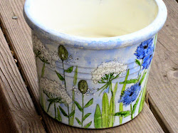 painted clay pot flower watercolor watercolors studio technique laurie rohner