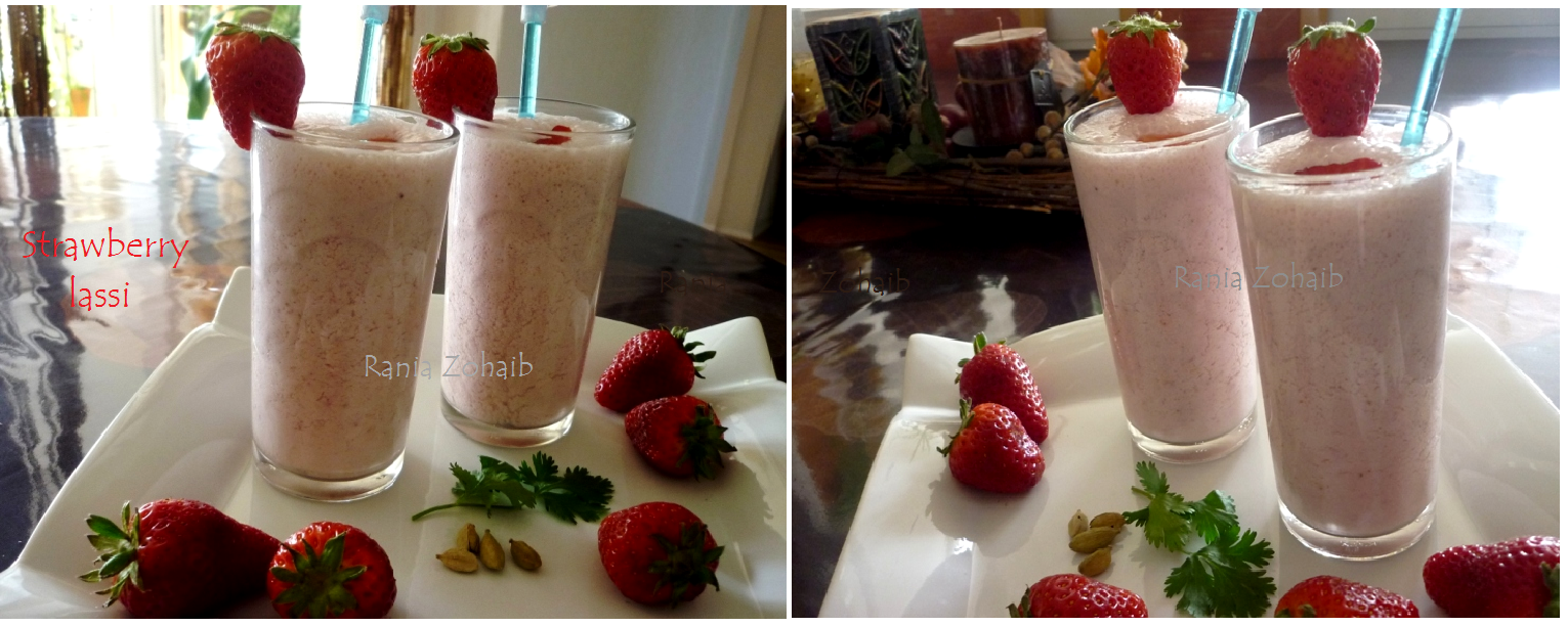 Rania @ Work with sugar'n spice: Strawberry Lassi Rania @ Work with sugar'n spice: Strawberry Lassi
