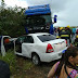 Acidente entre carreta e carro de passeio deixa vítima presa às ferragens no Pilar