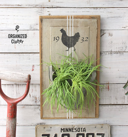 Fun Farmhouse Wall Planter from Cabinet Panel