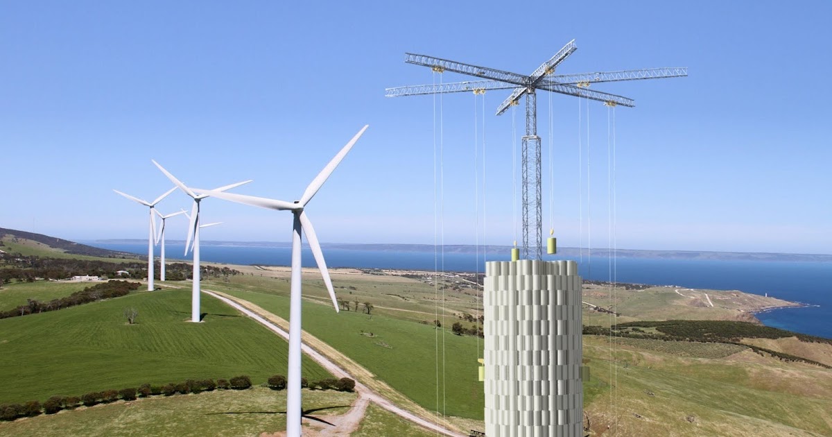 독특하게 생긴 중력 에너지 저장 시스템 에너지 볼트 (Energy Vault)