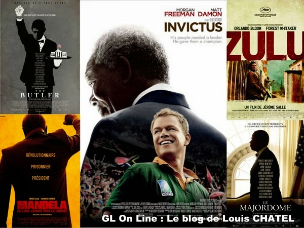 Mandela au cinéma Mosaïque avec les films sur Mandela