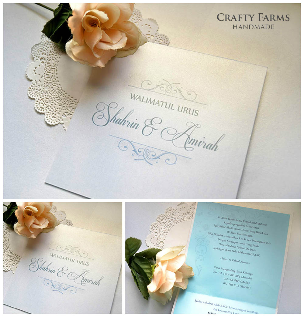 wedding card malaysia crafty farms handmade simple