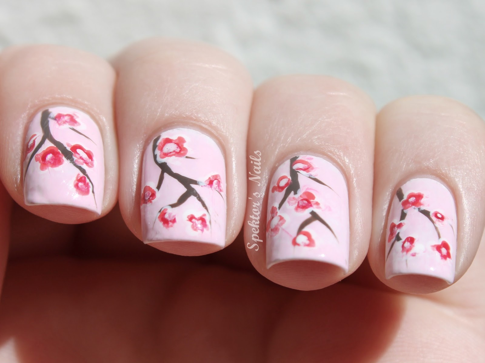 Japanese Cherry Blossom Nail Art Tutorial - wide 2